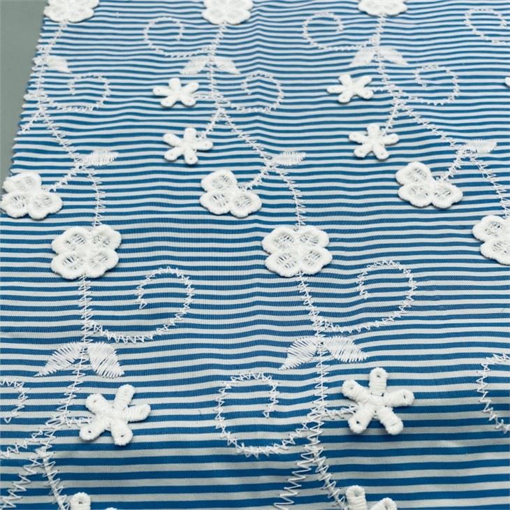 3D Embroidery Flowers Fabric