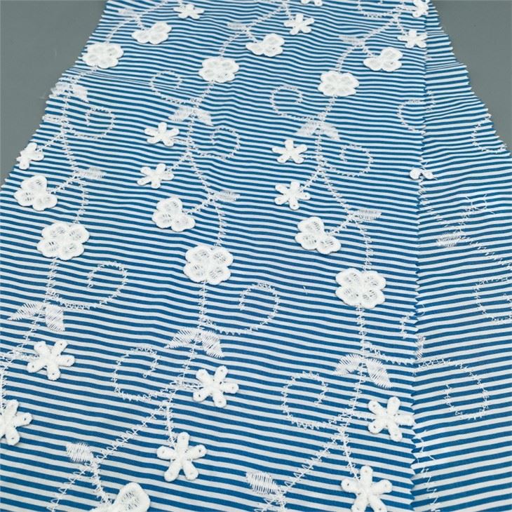 3D Embroidery Flowers Fabric