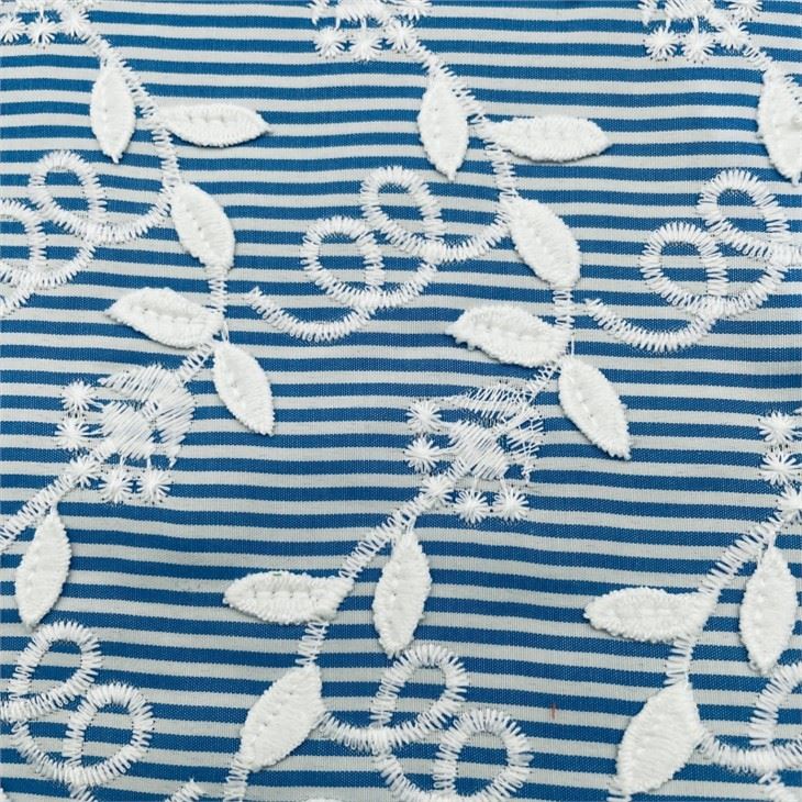 3D Embroidery Flowers Fabric